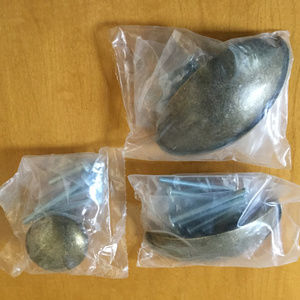 Set of three bronze cabinet knobs/pulls